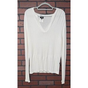 Roberto Cavalli Just Cavalli Knit V-Neck Shirt Top‎ Long Sleeve Mens Lg Y2K VTG